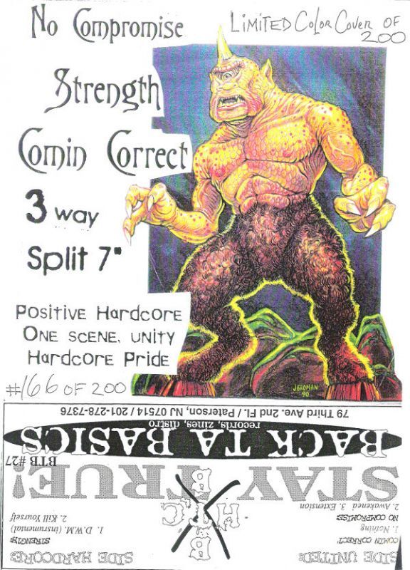 画像1: COMIN CORRECT + NO COMPROMISED + STRENGTH /3 WAY SPLIT [LTD 7"]