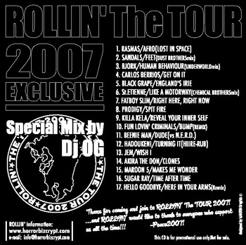 画像: DJ OG /CRYPT PRESENTS ROLLIN' THE TOUR '07 [CDR]