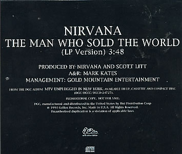 画像1: NIRVANA /THE MAN WHO SOLD THE WORLD [PROMO CDS]